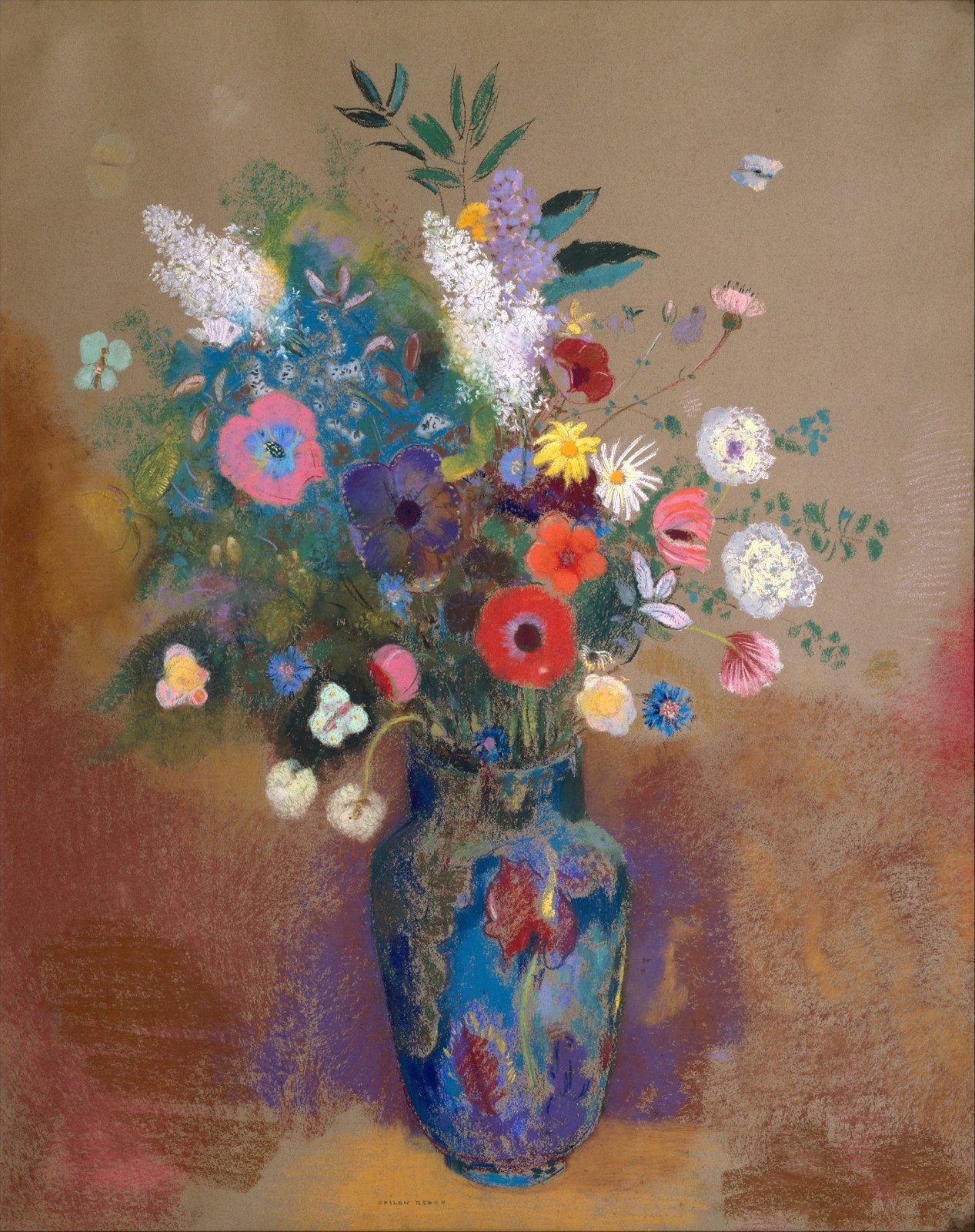 Reprodução fine art de Bouquet of Flowers, de Odilon Redon